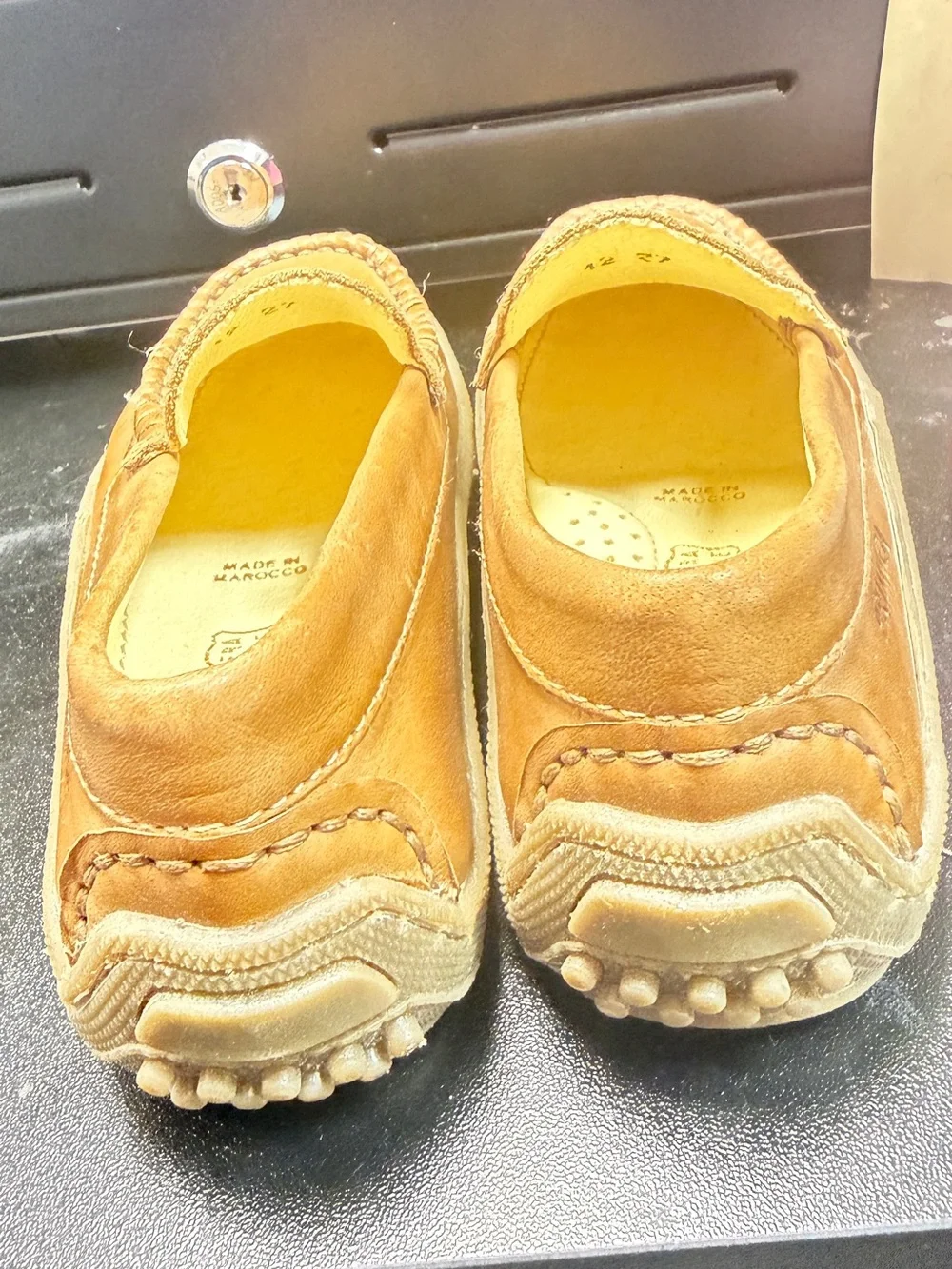 Primigi Tan Leather Slip-On Loafers for Men